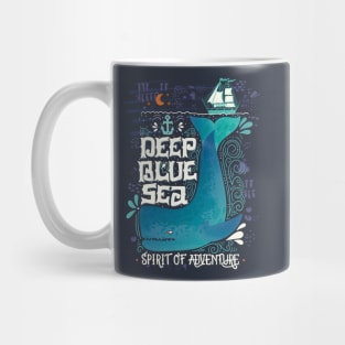 Deep blue sea. Spirit of adventure. Mug